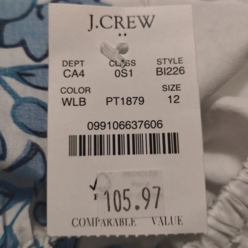 NWT J CREW Square Neck Off Shoulder Midi Dress Size 12 - Picture 9 of 15